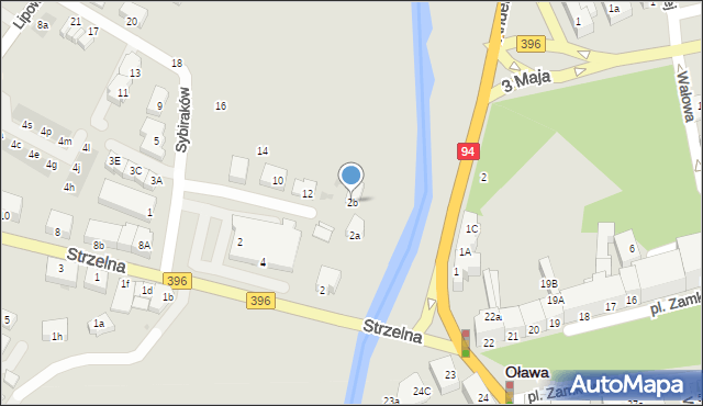Oława, Strzelna, 2b, mapa Oława