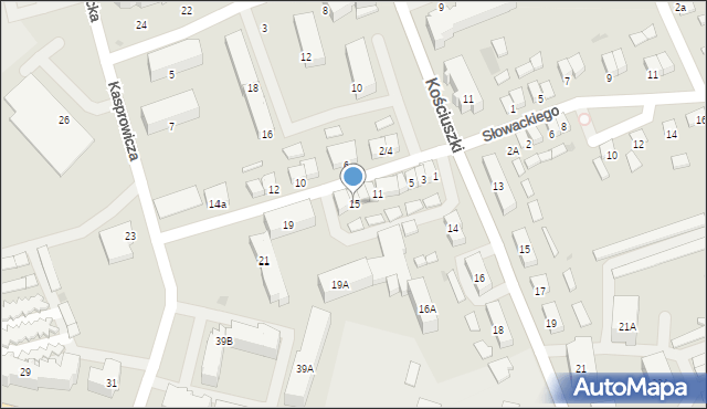 Olecko, Stefana Batorego, 15, mapa Olecko