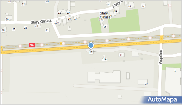 Olkusz, Stary Olkusz, 13, mapa Olkusz