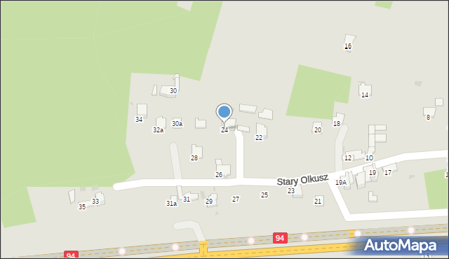 Olkusz, Stary Olkusz, 24, mapa Olkusz