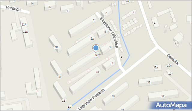 Olkusz, Strzelców Olkuskich, 3a, mapa Olkusz
