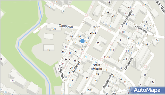 Olsztyn, Stare Miasto, 23, mapa Olsztyna