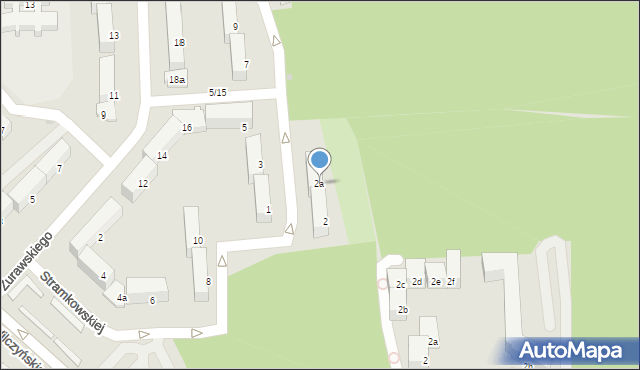 Olsztyn, Stramkowskiej Ludwiki, 2a, mapa Olsztyna
