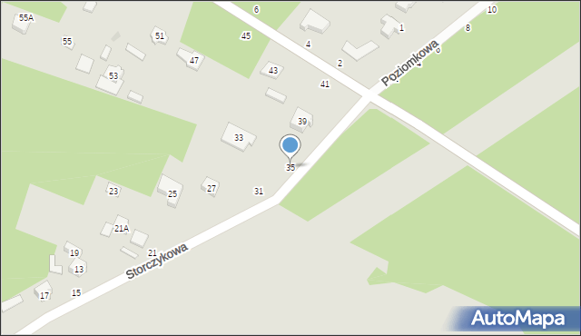 Olsztyn, Storczykowa, 35, mapa Olsztyna