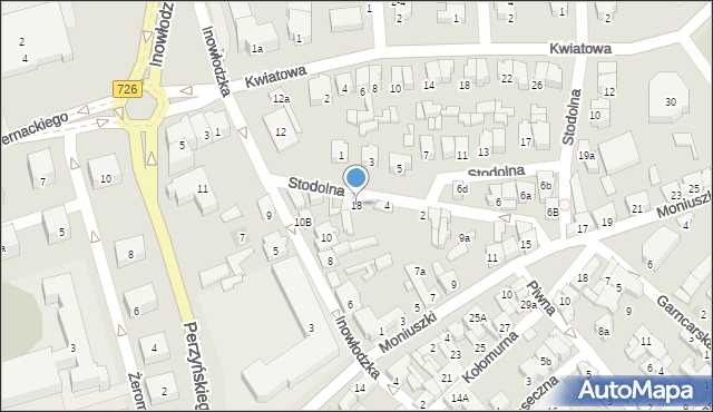 Opoczno, Stodolna, 18, mapa Opoczno