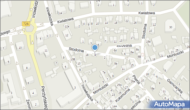 Opoczno, Stodolna, 4, mapa Opoczno