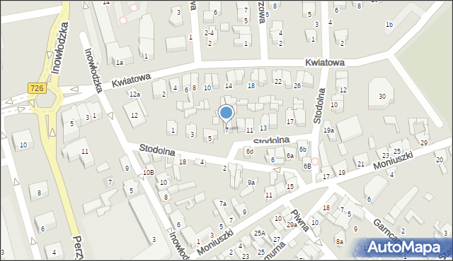 Opoczno, Stodolna, 7, mapa Opoczno