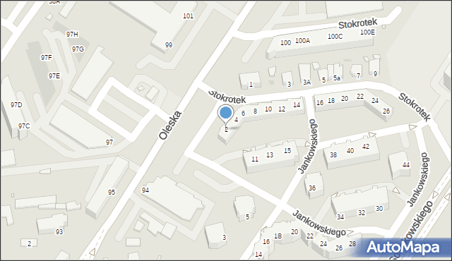 Opole, Stokrotek, 2, mapa Opola