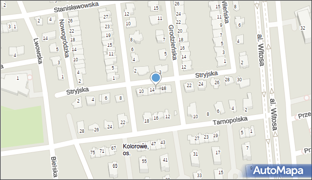 Opole, Stryjska, 16, mapa Opola