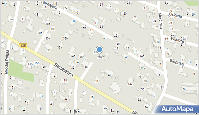 Opole, Strzelecka, 40a, mapa Opola