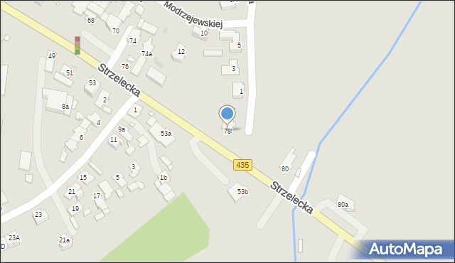 Opole, Strzelecka, 78, mapa Opola