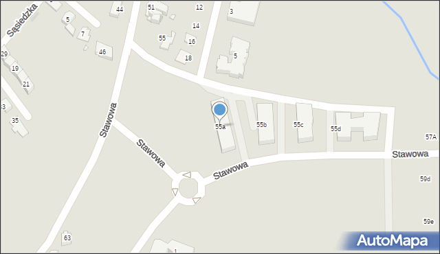 Opole, Stawowa, 55a, mapa Opola