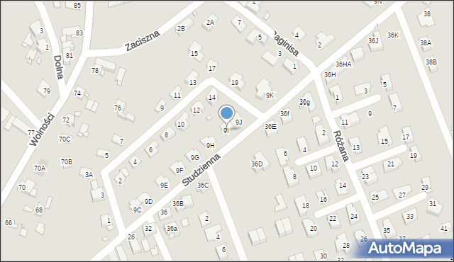 Opole, Studzienna, 9I, mapa Opola