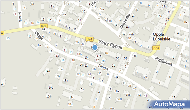 Opole Lubelskie, Stary Rynek, 44b, mapa Opole Lubelskie