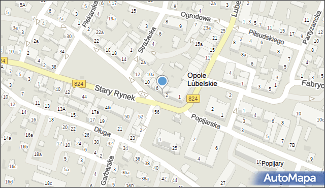 Opole Lubelskie, Stary Rynek, 4a, mapa Opole Lubelskie