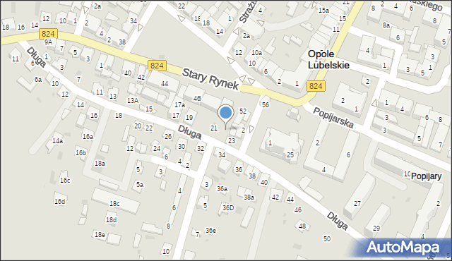 Opole Lubelskie, Stary Rynek, 54c, mapa Opole Lubelskie