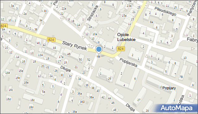 Opole Lubelskie, Stary Rynek, 56, mapa Opole Lubelskie