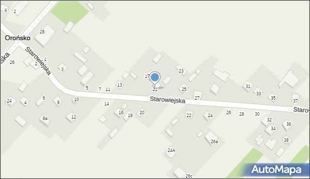 Orońsko, Starowiejska, 21, mapa Orońsko