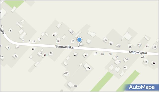 Orońsko, Starowiejska, 27, mapa Orońsko