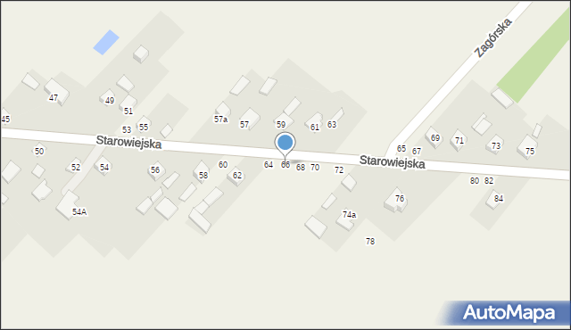 Orońsko, Starowiejska, 66, mapa Orońsko