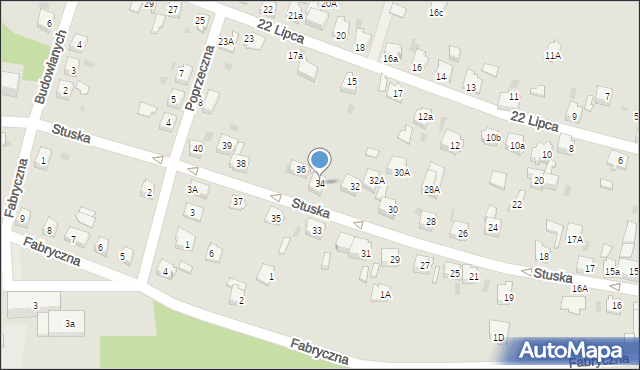 Orzesze, Stuska, 34, mapa Orzesze