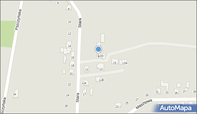 Orzesze, Stara, 9, mapa Orzesze