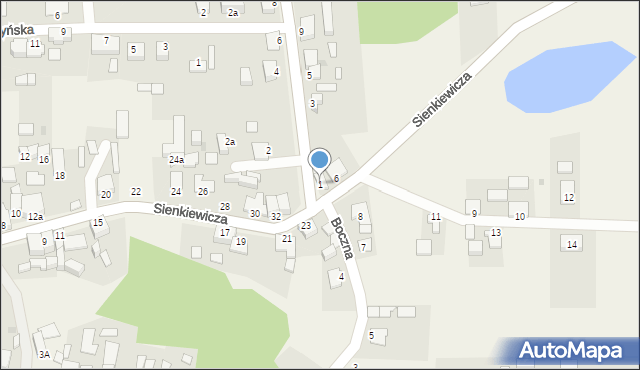 Osie, Starogardzka, 1, mapa Osie