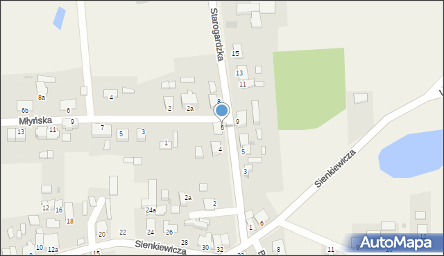 Osie, Starogardzka, 6, mapa Osie