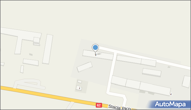 Osięciny, Stacja PKP, 9, mapa Osięciny
