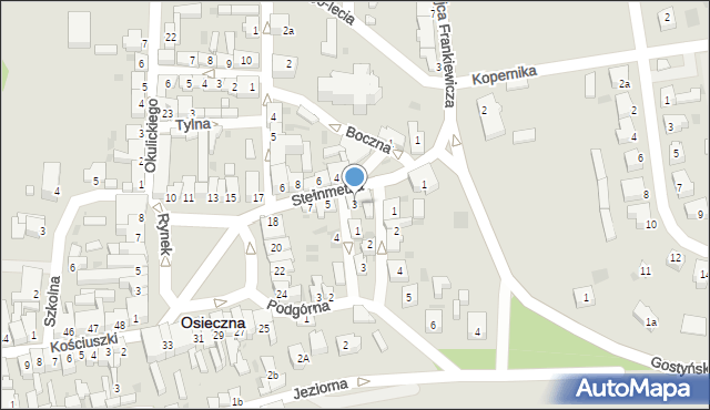 Osieczna, Steinmetza Pawła, ks., 3, mapa Osieczna