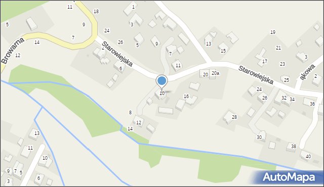 Osiek, Starowiejska, 10, mapa Osiek