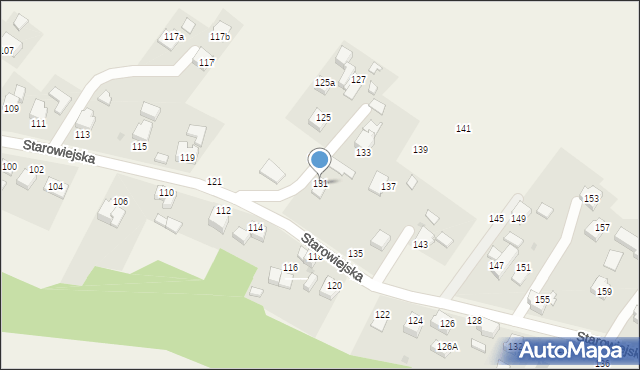 Osiek, Starowiejska, 131, mapa Osiek