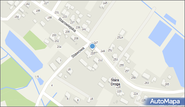 Osiek, Starowiejska, 210, mapa Osiek