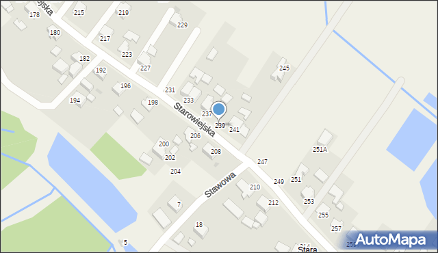 Osiek, Starowiejska, 239, mapa Osiek