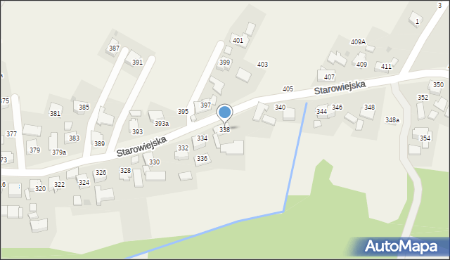 Osiek, Starowiejska, 338, mapa Osiek