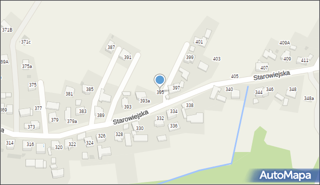 Osiek, Starowiejska, 395, mapa Osiek