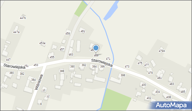 Osiek, Starowiejska, 469, mapa Osiek