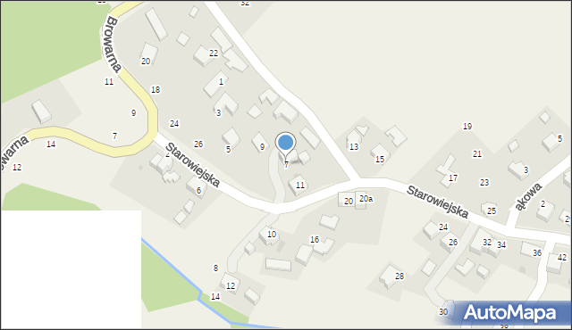 Osiek, Starowiejska, 7, mapa Osiek