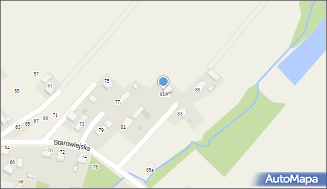Osiek, Starowiejska, 81A, mapa Osiek