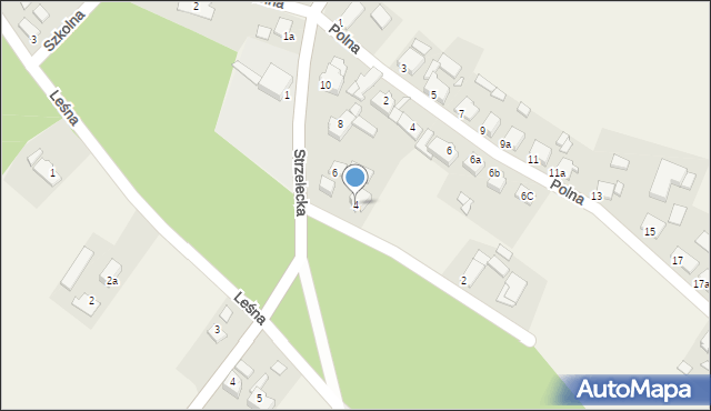 Osiek, Strzelecka, 4, mapa Osiek