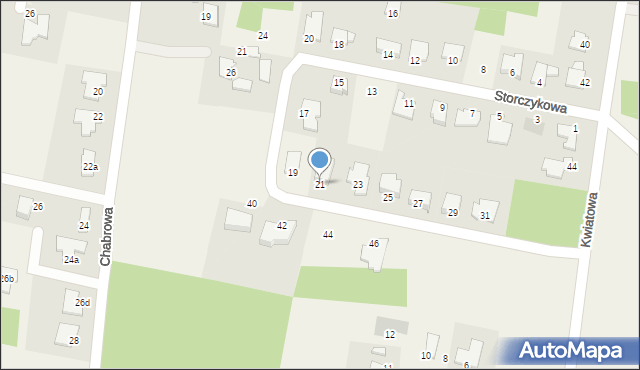 Osielsko, Storczykowa, 21, mapa Osielsko