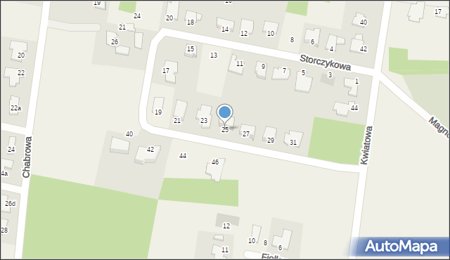 Osielsko, Storczykowa, 25, mapa Osielsko