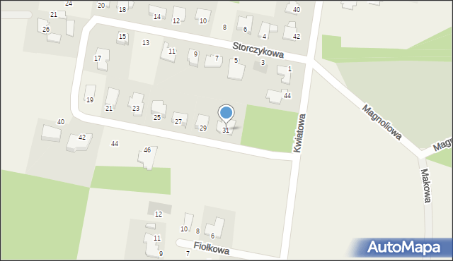 Osielsko, Storczykowa, 31, mapa Osielsko