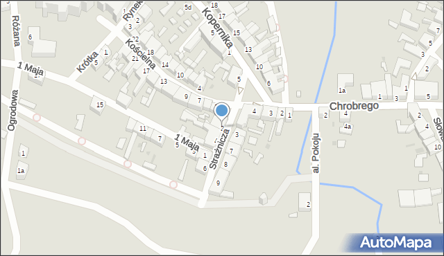 Ośno Lubuskie, Strażnicza, 2, mapa Ośno Lubuskie