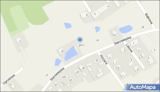 Osówiec, Starowiejska, 17, mapa Osówiec