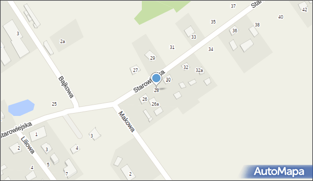 Osówiec, Starowiejska, 28, mapa Osówiec