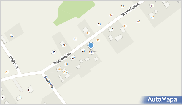 Osówiec, Starowiejska, 32a, mapa Osówiec