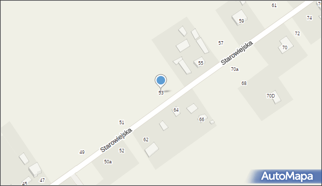 Osówiec, Starowiejska, 53, mapa Osówiec