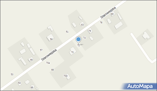 Osówiec, Starowiejska, 72, mapa Osówiec