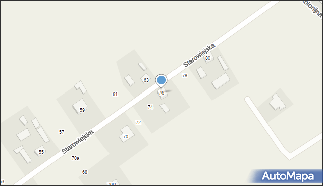 Osówiec, Starowiejska, 76, mapa Osówiec